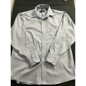 Donald Trump Collection Size 16.5 34 35 Mens Gray Striped Non Iron Button Shirt